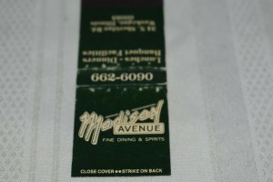 Madison Avenue Fine Dining Waukegan Illinois 20 Strike Matchbook Cover