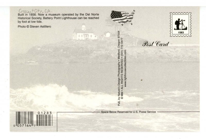 CA - Crescent City. Battery Point Lighthouse      (continental size)