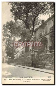 Old Postcard Paris D & # 39Autrefois Poissy Rue Du Couvent Des Bernardins Rem...