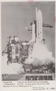 Space Shuttle Columbia 1981 Launch Kennedy Centre Astronaut Rare Photo Postcard