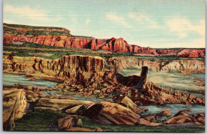 Mammoth Rock Formation New Mexico Arizona Rugged Canyons Postcard