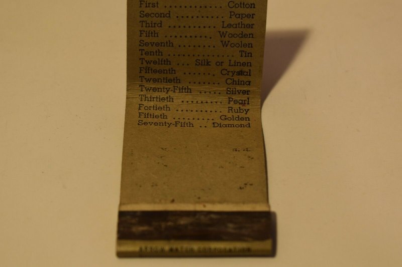 J. H. Watson Jewelers Jewelry Repaired Advertising 20 Strike Matchbook Cover