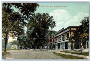c1910 Post Office Row Street Belchertown Massachusetts Vintage Antique Postcard