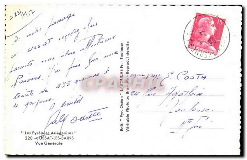 Ussat les Bains Modern Postcard General view