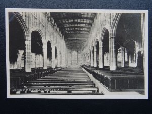 COVENTRY St. Michael's Church Interior - Old RP Postcard by Boots Cash Chemist