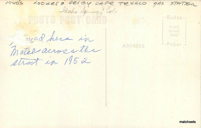 1940s Lookers Derby Cafe Texaco Gas Station Idaho Springs Colorado