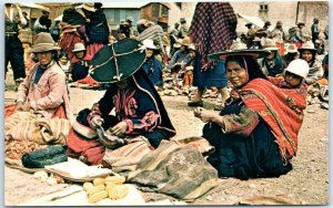 Postcard - Market scene in Cusco, Peru