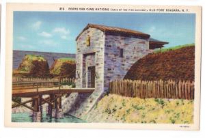 Old Fort Niagara Porte Des Cinq Nations NY Postcard