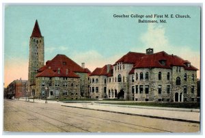 c1910's Goucher College And First M.E. Church Baltimore Maryland MD Postcard