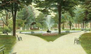 Postcard 1909 View of Bronson Park in Kalamazoo, MI.               R5