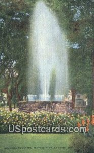 Memorial Fountain, Central Park in Lansing, Michigan