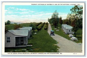 c1920 Tourist Cottages Shipways Inn National Cumberland Hagerstown MD Postcard