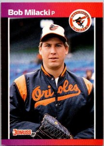 1989 Donruss Baseball Card Gene Bob Milacki Baltimore Orioles sk9142