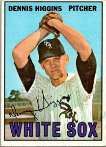 1967 Topps Baseball Card Dennis Higgins Chicago White Sox sk1919