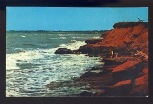 Prince Edward Island-PEI, Canada Postcard, View Of Rich Red Soil & Surf