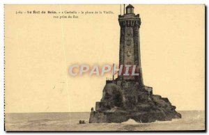 Old Postcard The Raz De Sein Corbella The Lighthouse Of Old shooting Raz