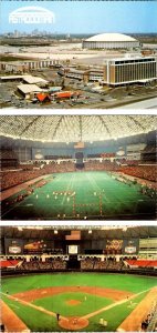 3~4X6 Postcards Houston TX Texas ASTRODOME Oilers Football~Astros Baseball Games