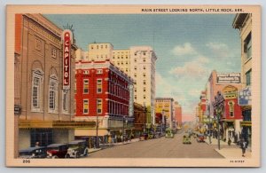 Little Rock Arkansas Main Street Looking North Postcard P23