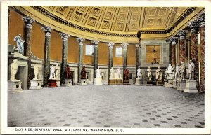 VINTAGE POSTCARD EAST SIDE SANCTUARY HALL U.S. CAPITOL WASHINGTON D.C. 1928