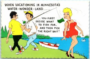 Postcard - When Vacationing In Minnesota's Water-Wonder- Land