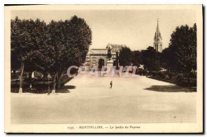 Old Postcard The Garden of MONTPELLIER peyrou