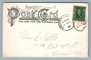 GREENWICH CT EDGEWOOD INN ANTIQUE POSTCARD