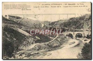 Postcard Old Picturesque Cantal Garabit Viaduct