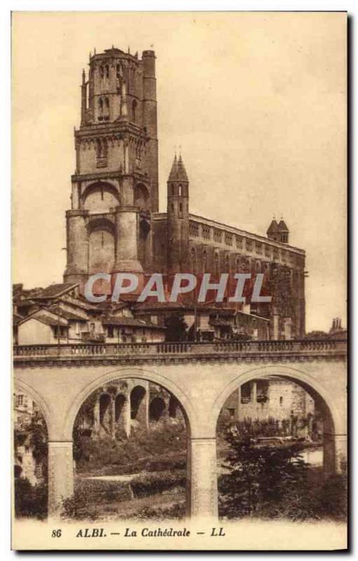 Old Postcard The cathedral Albi