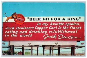 c1977 Jack Denison's Copper Cart Restaurant Las Vegas Nevada NV Vintage Postcard