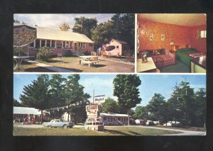 HULBERT MICHIGAN FOX DEN RESTAURANT GAS STATION MOTEL ADVERTISING POSTCARD