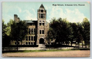 Arkansas City Kansas~Old Arkansas City High School~Now Ireland Hall~c1910