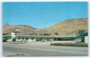 LAKEVIEW, OR Oregon ~ Roadside RIM ROCK MOTEL c1950s Cars Lake County Postcard