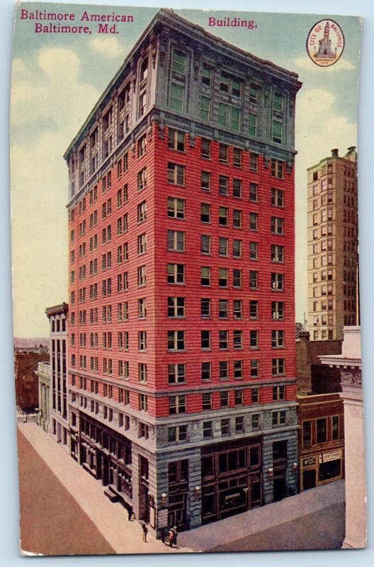 DPO (1887-1968) Cella MD Maryland MD Postcard Baltimore American Building