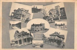 CALGARY CANADA BEAUTIFUL RESIDENCES POSTCARD 1910