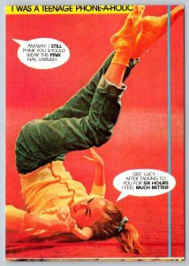 I Was A Teenage Phone-Aholic, Comic, Satire, 1988 Chick Pix Postcard #R181
