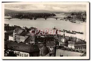 Old Postcard Budapest Panorama of St Daisy & # 39ile