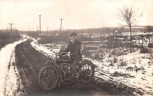 Indian Motocycle Falls Creek, PA USA Real Photo Unused 