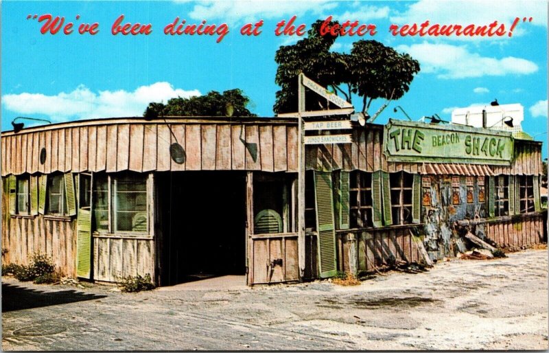 The Beacon Shack Restaurant Florida FL Vacation Postcard VTG UNP Koppel Vintage 