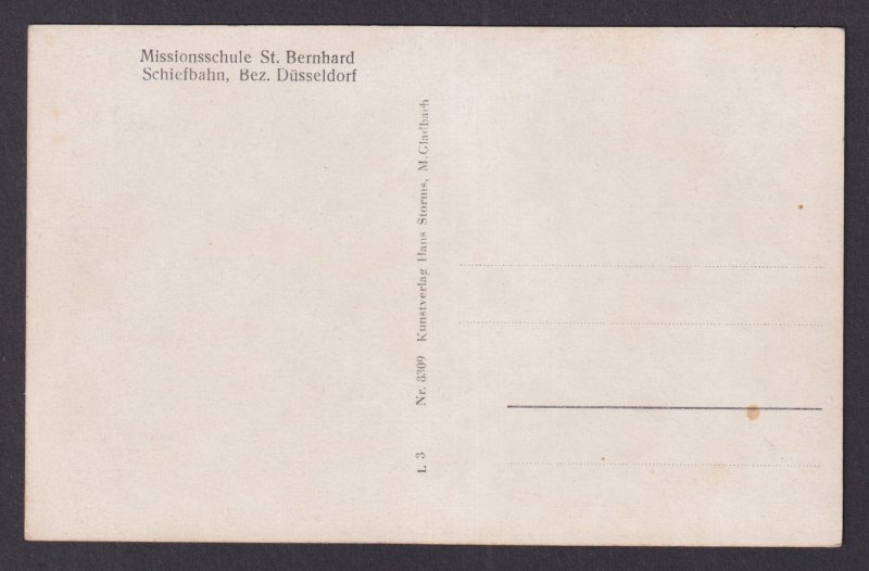 Vinatge postcard GERMANY Schiefbahn Mission School St. Bernhard