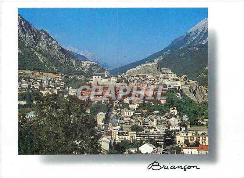 Modern Postcard Briancon Htes Alpes France Highest city of Europe General view