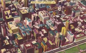 Downtown from the Air - Chicago IL, Illinois pm 1949