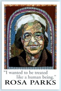 ROSA PARKS Civil Rights Movement JUDE SPACKS Fabric Collage 1993~ 4x6 Postcard