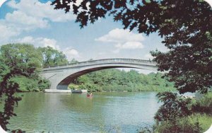 Genesee Valley Park, Rochester, New York - Canoe at Genesee River Foot Bridge