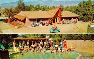 Desert Hot Springs, CA California GOLDEN LANTERN TRAILER LODGE Roadside Postcard