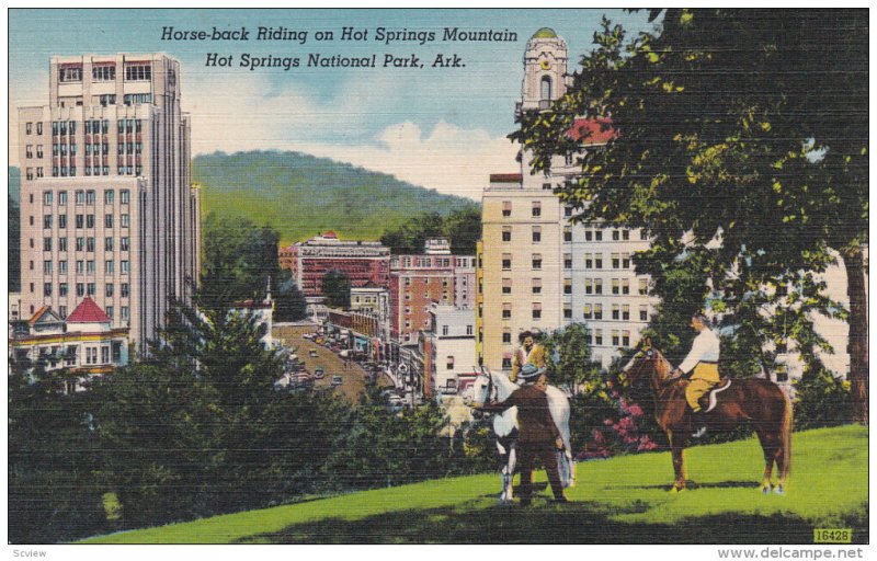 Horse-back Riding on Hot Springs Mountain, HOT SPRINGS National Park, Arkansa...