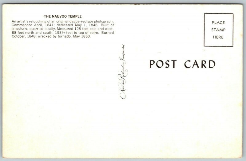The Nauvoo Temple, Nauvoo, Illinois - Postcard