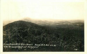 Maryland View Tomb Hill US 40 Beauty Spot CEG RPPC Photo Postcard 22-531