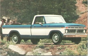 Advertising Postcard 1977 Ford F-150 Pickup Truck Ranger XLT