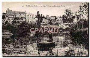 Thouars Old Postcard The lower town and the banks of the Thouet