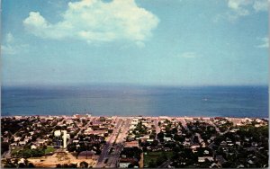 Vtg Business District Aerial View Rehoboth Beach Delaware DE Unused Postcard